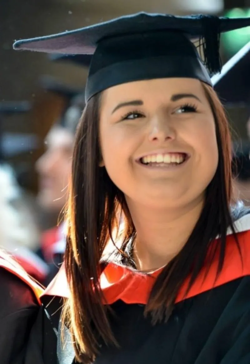 Beth Harsley graduating.