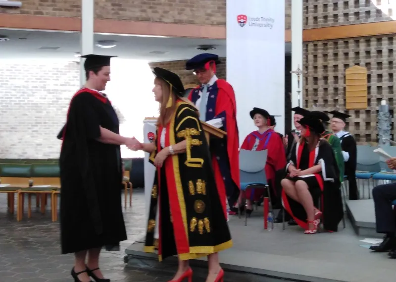 Elizabeth Bentley graduating.