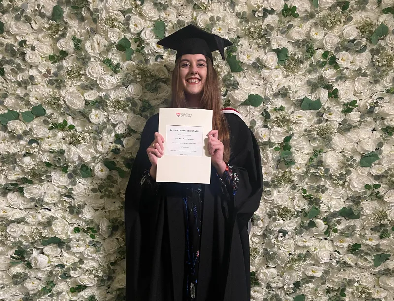 Lucy McMahon graduating.