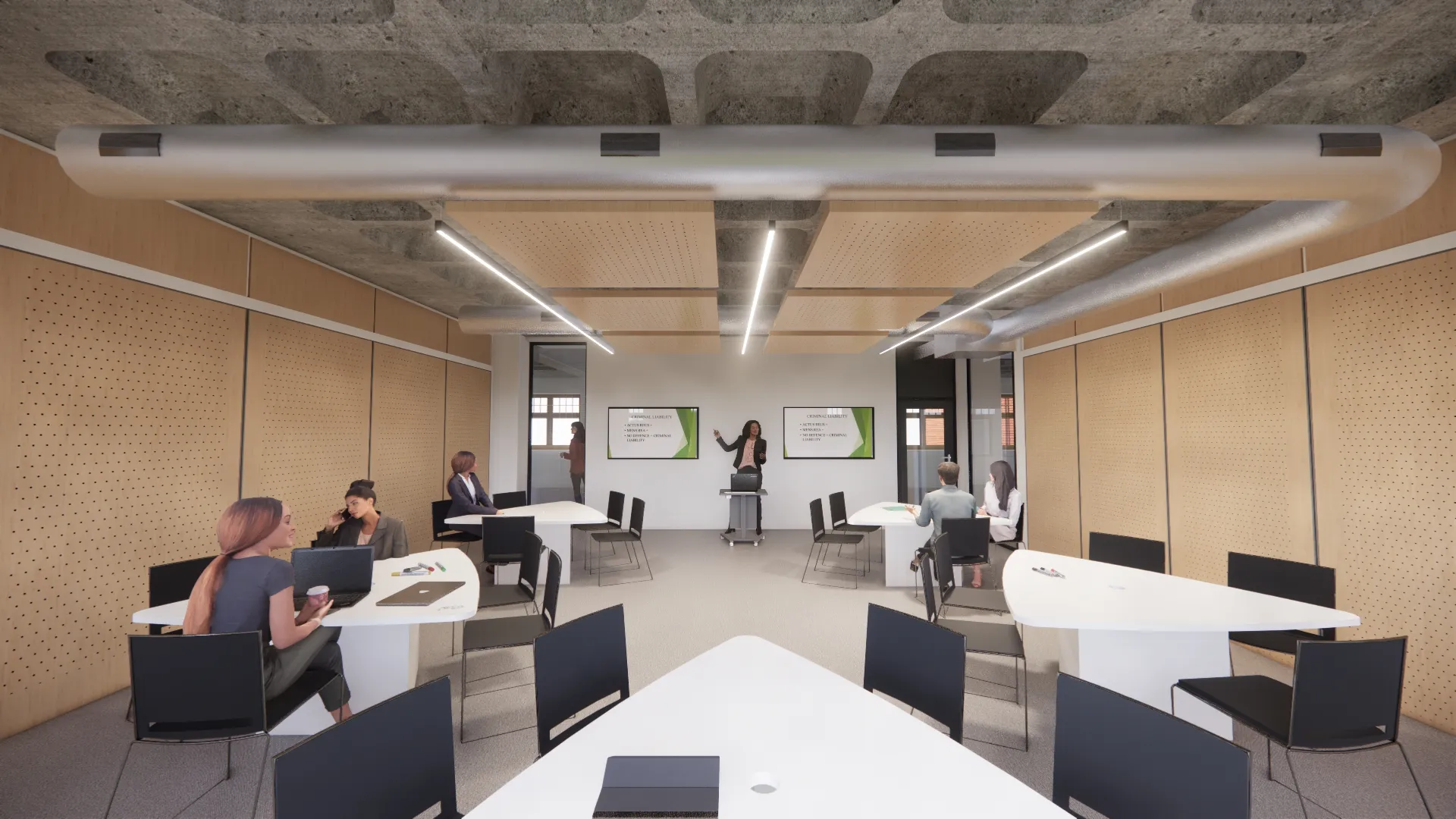 Artistic Impression of the Leeds City Centre Campus Typical Classroom.