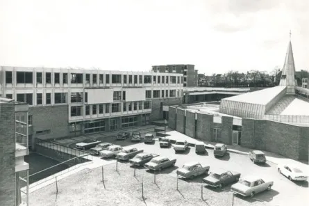 Front entrance of Leeds Trinity in the 1960s..