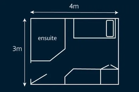 The floor plan of Kirkstall Hall.